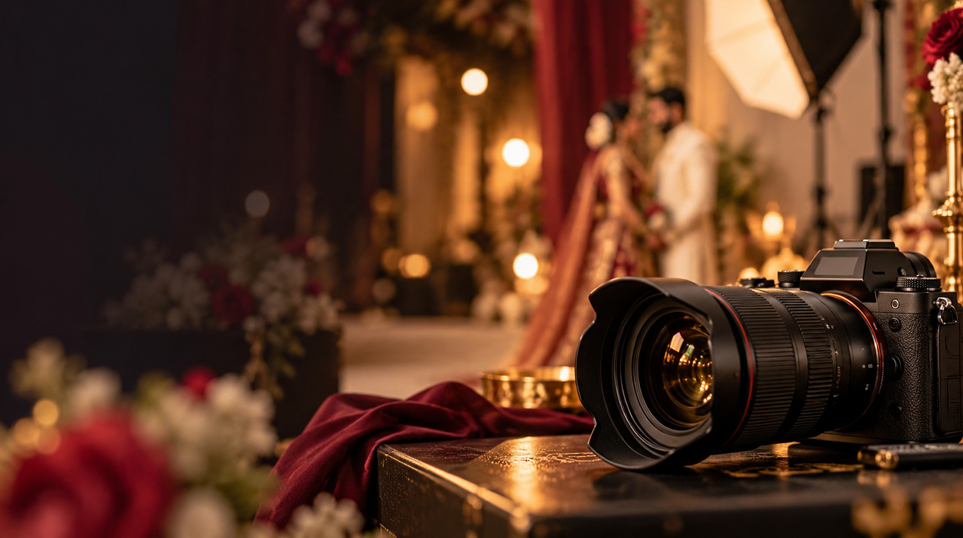 Wedding photography and camera lens
